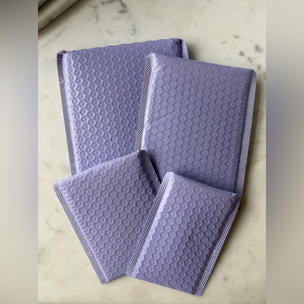 92 Purple Bubble Mailers - Assorted Sizes Durable Self-Sealing Shipping Bags